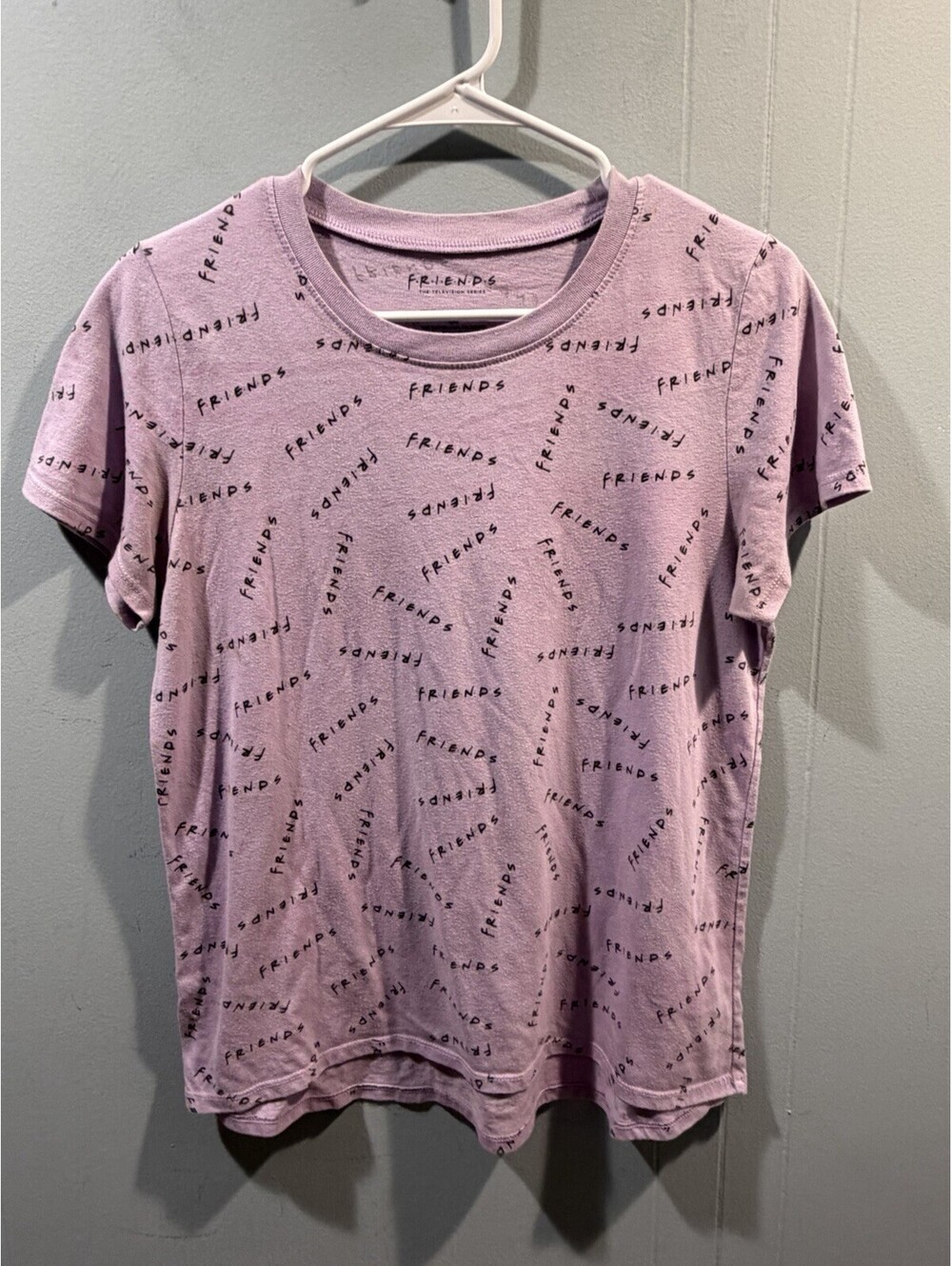 Womens Friends The Television Series T Shirt Size Large Purple Logo Print